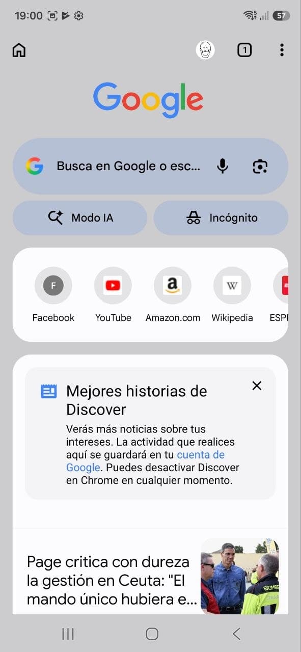 Abre Chrome y pulsa la barra «Busca en Google o escribe una URL».