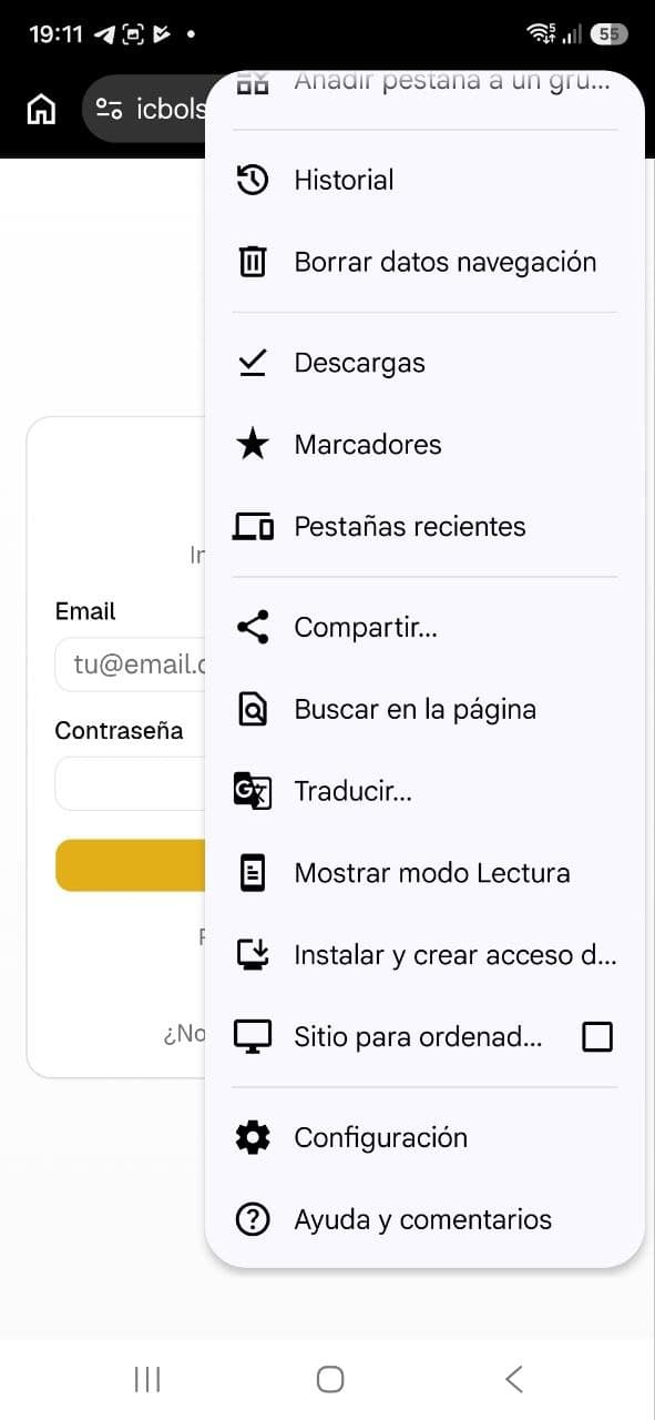 Pulsa «Instalar y crear acceso directo».