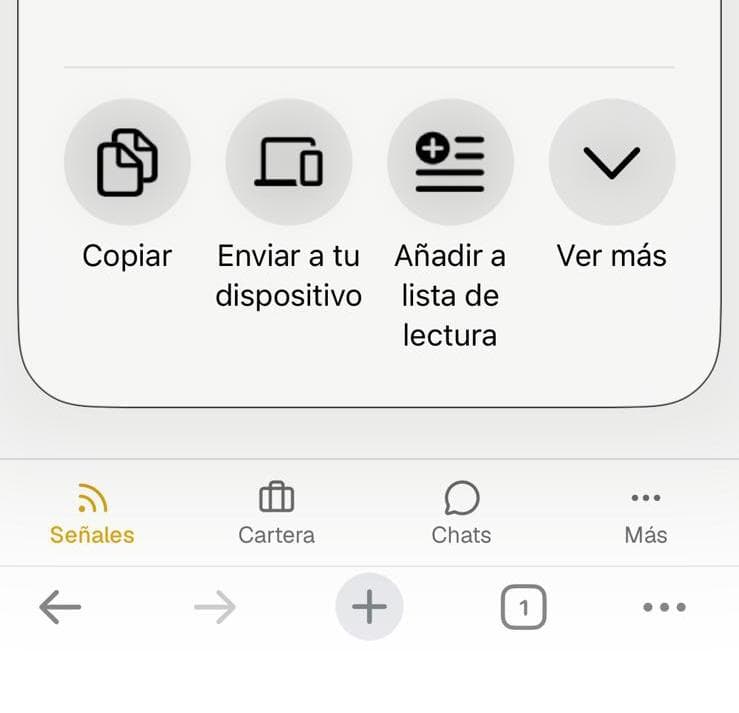 Pulsa «Ver más». Este paso es necesario para mostrar el resto de opciones.