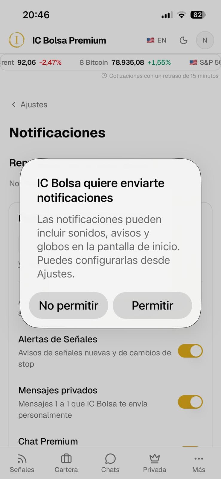 Cuando aparezca el aviso del iPhone, pulsa «Permitir».