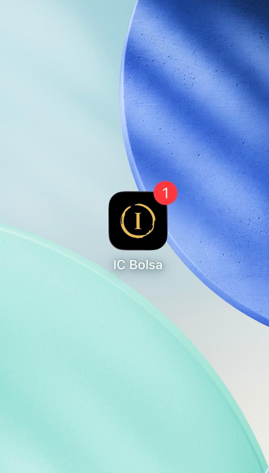 Cuando llegue un aviso verás un número rojo sobre el icono. Abre IC Bolsa para ponerlo a cero.
